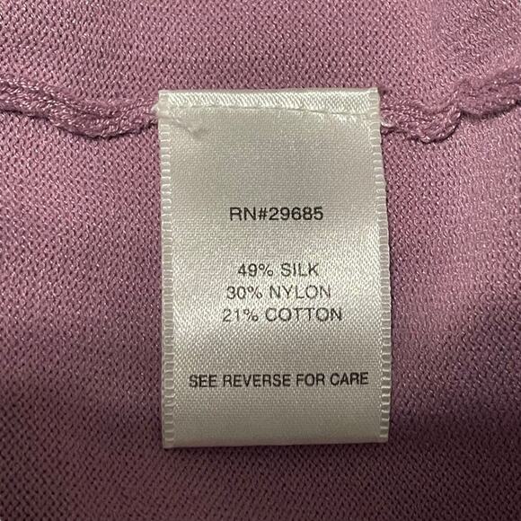 Pendleton Purple Silk Blend Long Sleeve Crewneck Shirt Sz M - Picture 6 of 7